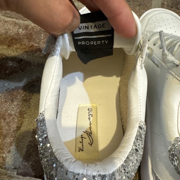 Vintage Havana Silver Glitter Star Ladies Shoes Size 8 - Picture 16 of 16